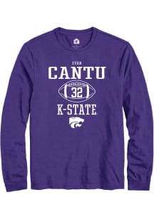 Evan Cantu  K-State Wildcats Purple Rally NIL Sport Icon Long Sleeve T Shirt
