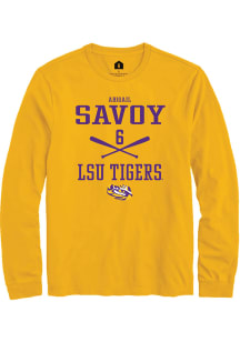 Abigail Savoy  LSU Tigers Gold Rally NIL Sport Icon Long Sleeve T Shirt