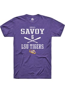 Abigail Savoy  LSU Tigers Purple Rally NIL Sport Icon Short Sleeve T Shirt