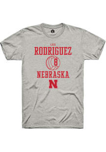 Lexi Rodriguez  Nebraska Cornhuskers Ash Rally NIL Sport Icon Short Sleeve T Shirt