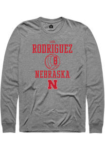 Lexi Rodriguez  Nebraska Cornhuskers Graphite Rally NIL Sport Icon Long Sleeve T Shirt