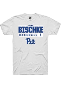 Tyler Bischke  Pitt Panthers White Rally NIL Stacked Box Short Sleeve T Shirt