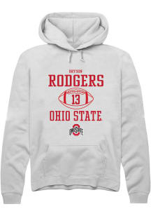 Bryson Rodgers  Rally Ohio State Buckeyes Mens White NIL Sport Icon Long Sleeve Hoodie