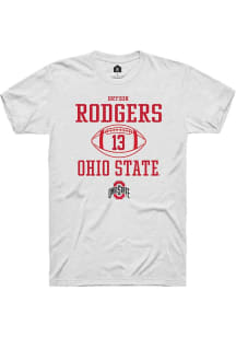 Bryson Rodgers  Ohio State Buckeyes White Rally NIL Sport Icon Short Sleeve T Shirt