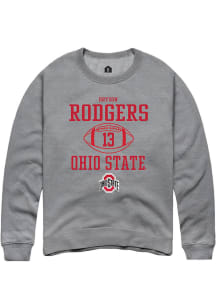 Bryson Rodgers  Rally Ohio State Buckeyes Mens Graphite NIL Sport Icon Long Sleeve Crew Sweatshi..