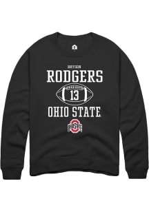 Bryson Rodgers  Rally Ohio State Buckeyes Mens Black NIL Sport Icon Long Sleeve Crew Sweatshirt