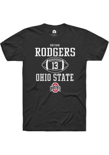 Bryson Rodgers  Ohio State Buckeyes Black Rally NIL Sport Icon Short Sleeve T Shirt