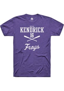 Micah Kendrick  TCU Horned Frogs Purple Rally NIL Sport Icon Short Sleeve T Shirt