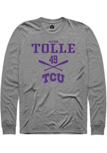 Payton Tolle  TCU Horned Frogs Graphite Rally NIL Sport Icon Long Sleeve T Shirt