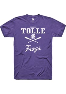 Payton Tolle  TCU Horned Frogs Purple Rally NIL Sport Icon Short Sleeve T Shirt