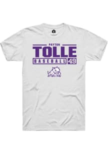 Payton Tolle  TCU Horned Frogs White Rally NIL Stacked Box Short Sleeve T Shirt