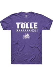 Payton Tolle  TCU Horned Frogs Purple Rally NIL Stacked Box Short Sleeve T Shirt
