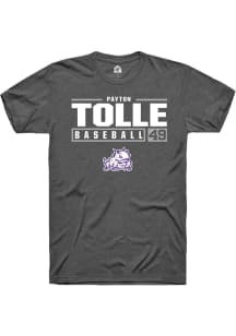 Payton Tolle  TCU Horned Frogs Dark Grey Rally NIL Stacked Box Short Sleeve T Shirt