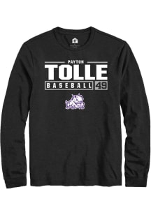 Payton Tolle  TCU Horned Frogs Black Rally NIL Stacked Box Long Sleeve T Shirt