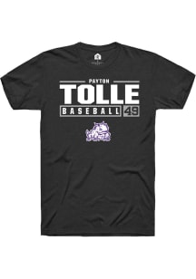 Payton Tolle  TCU Horned Frogs Black Rally NIL Stacked Box Short Sleeve T Shirt