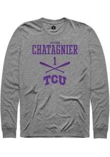 Peyton Chatagnier  TCU Horned Frogs Graphite Rally NIL Sport Icon Long Sleeve T Shirt