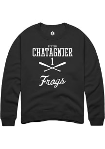 Peyton Chatagnier  Rally TCU Horned Frogs Mens Black NIL Sport Icon Long Sleeve Crew Sweatshirt