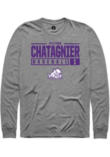 Peyton Chatagnier  TCU Horned Frogs Graphite Rally NIL Stacked Box Long Sleeve T Shirt