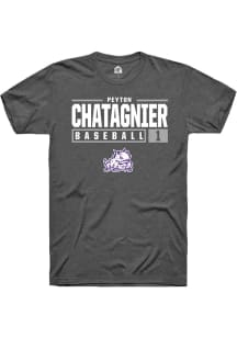 Peyton Chatagnier  TCU Horned Frogs Dark Grey Rally NIL Stacked Box Short Sleeve T Shirt