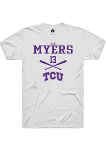 Sam Myers  TCU Horned Frogs White Rally NIL Sport Icon Short Sleeve T Shirt