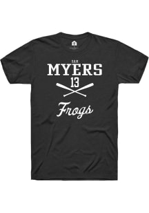 Sam Myers  TCU Horned Frogs Black Rally NIL Sport Icon Short Sleeve T Shirt