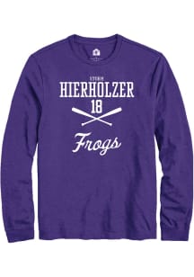 Storm Hierholzer  TCU Horned Frogs Purple Rally NIL Sport Icon Long Sleeve T Shirt