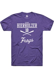 Storm Hierholzer  TCU Horned Frogs Purple Rally NIL Sport Icon Short Sleeve T Shirt