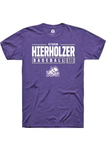 Storm Hierholzer  TCU Horned Frogs Purple Rally NIL Stacked Box Short Sleeve T Shirt