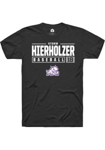 Storm Hierholzer  TCU Horned Frogs Black Rally NIL Stacked Box Short Sleeve T Shirt