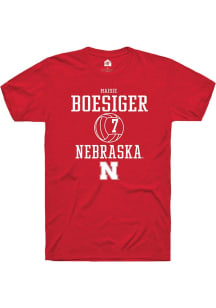 Maisie Boesiger Red Nebraska Cornhuskers NIL Sport Icon Short Sleeve T Shirt
