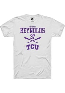 Timothy Reynolds  TCU Horned Frogs White Rally NIL Sport Icon Short Sleeve T Shirt