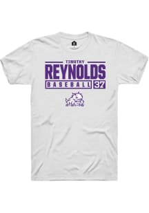 Timothy Reynolds  TCU Horned Frogs White Rally NIL Stacked Box Short Sleeve T Shirt