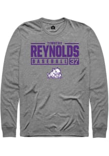 Timothy Reynolds  TCU Horned Frogs Graphite Rally NIL Stacked Box Long Sleeve T Shirt
