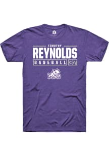 Timothy Reynolds  TCU Horned Frogs Purple Rally NIL Stacked Box Short Sleeve T Shirt