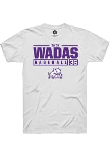 Zach Wadas  TCU Horned Frogs White Rally NIL Stacked Box Short Sleeve T Shirt