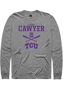 Zachary Cawyer  TCU Horned Frogs Graphite Rally NIL Sport Icon Long Sleeve T Shirt