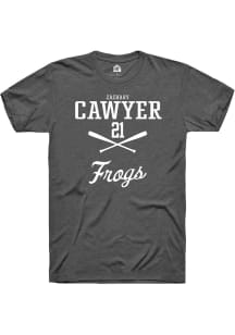 Zachary Cawyer  TCU Horned Frogs Dark Grey Rally NIL Sport Icon Short Sleeve T Shirt