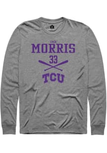 Zack Morris  TCU Horned Frogs Graphite Rally NIL Sport Icon Long Sleeve T Shirt