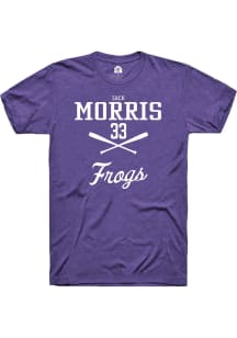 Zack Morris  TCU Horned Frogs Purple Rally NIL Sport Icon Short Sleeve T Shirt