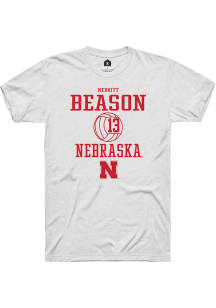 Merritt Beason  Nebraska Cornhuskers White Rally NIL Sport Icon Short Sleeve T Shirt