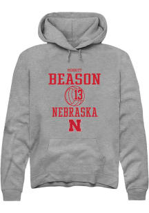 Merritt Beason  Rally Nebraska Cornhuskers Mens Graphite NIL Sport Icon Long Sleeve Hoodie