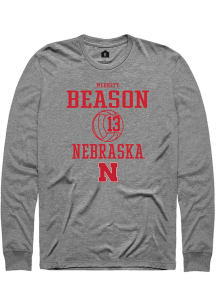 Merritt Beason  Nebraska Cornhuskers Graphite Rally NIL Sport Icon Long Sleeve T Shirt