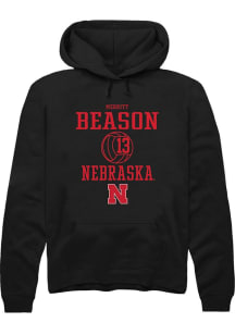 Merritt Beason  Rally Nebraska Cornhuskers Mens Black NIL Sport Icon Long Sleeve Hoodie