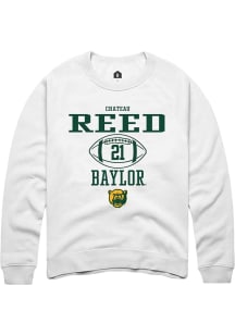 Chateau Reed  Rally Baylor Bears Mens White NIL Sport Icon Long Sleeve Crew Sweatshirt