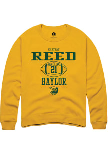 Chateau Reed  Rally Baylor Bears Mens Gold NIL Sport Icon Long Sleeve Crew Sweatshirt