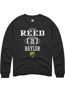 Chateau Reed  Rally Baylor Bears Mens Black NIL Sport Icon Long Sleeve Crew Sweatshirt