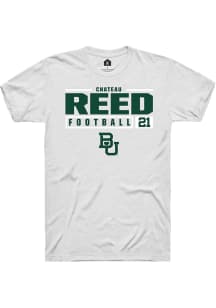 Chateau Reed  Baylor Bears White Rally NIL Stacked Box Short Sleeve T Shirt