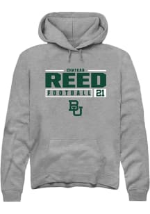 Chateau Reed  Rally Baylor Bears Mens Graphite NIL Stacked Box Long Sleeve Hoodie