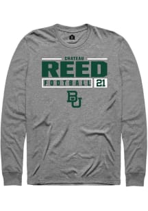 Chateau Reed  Baylor Bears Graphite Rally NIL Stacked Box Long Sleeve T Shirt