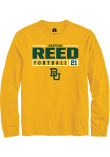 Chateau Reed  Baylor Bears Gold Rally NIL Stacked Box Long Sleeve T Shirt